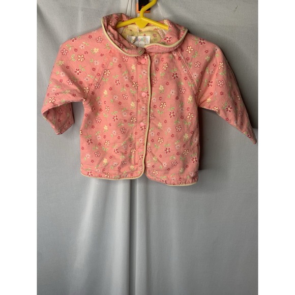 Vintage Gymboree 12 Month Floral Pink Snap Button Long Sleeve Shirt  Collared - Picture 3 of 5